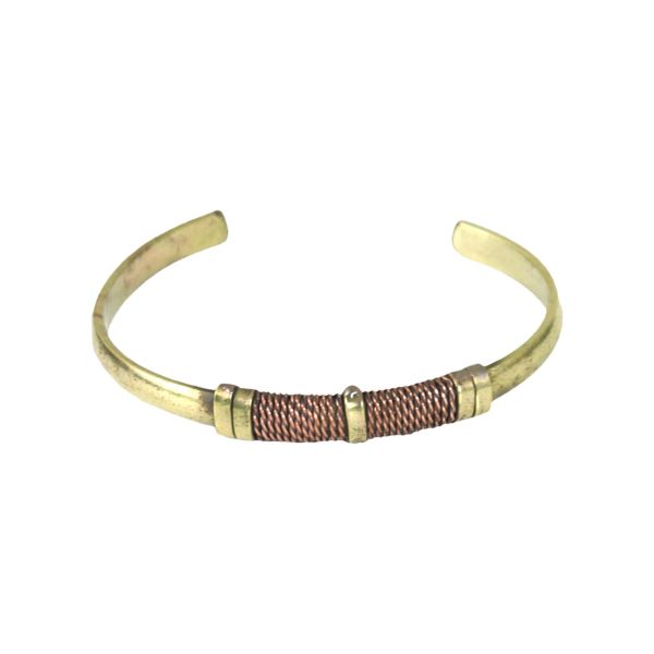 African Brass Bracelets, A Set of 5 Brass Bracelets, African